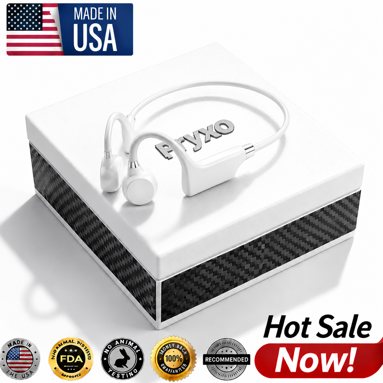 🔥🔥Final 3 Hours: 70% OFF🏆 Limited-Time Offer – Don’t Miss This Deal🔥Pryxo Bone Conduction Smart Hearing Aids